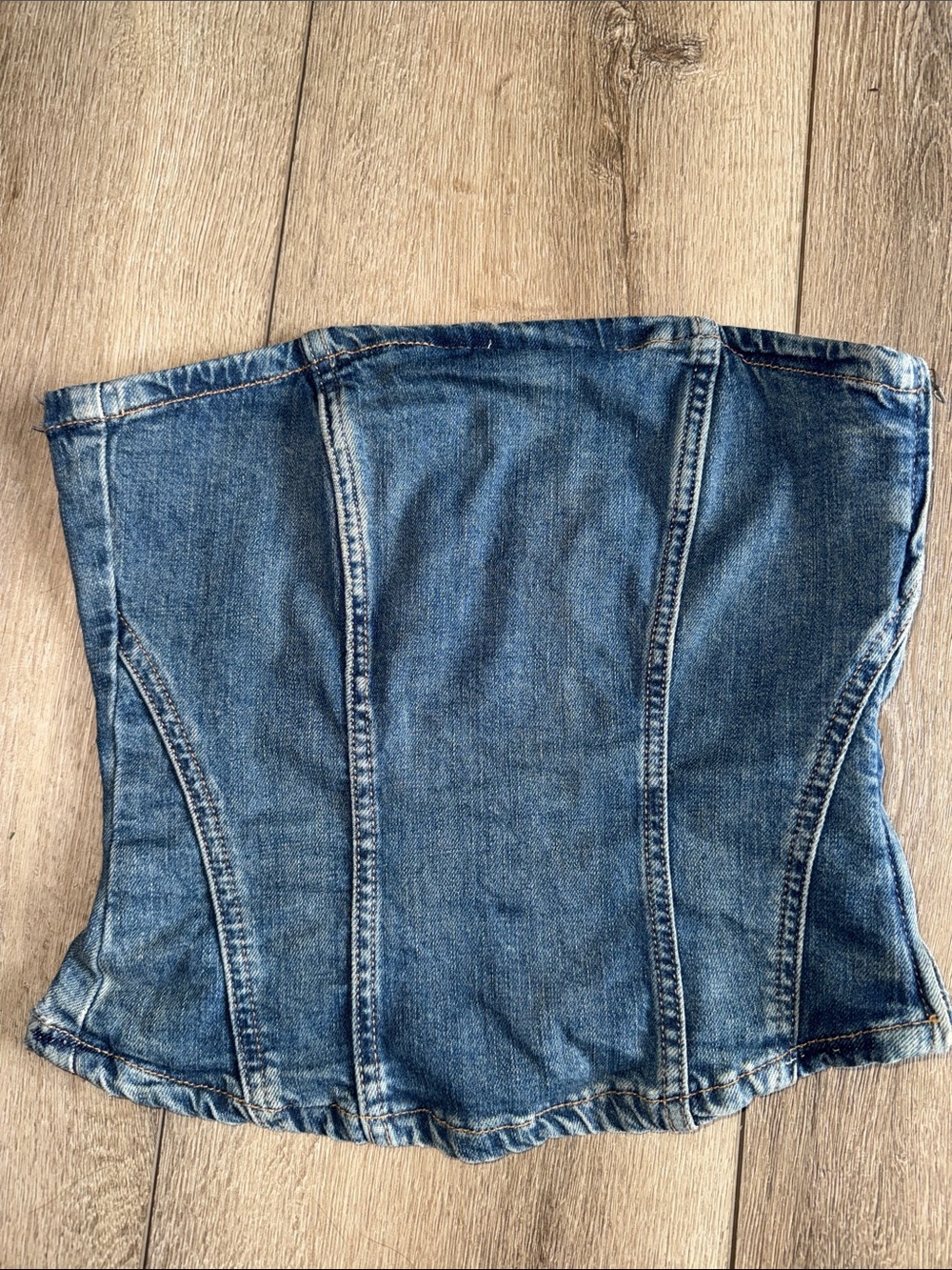 Zara Denim Bustier tube Top